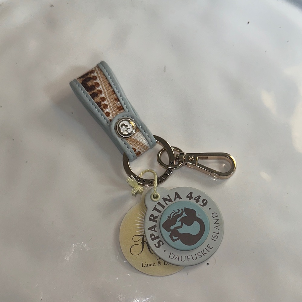 Spartina 449 St. Simons Blue and Tan Key Holder